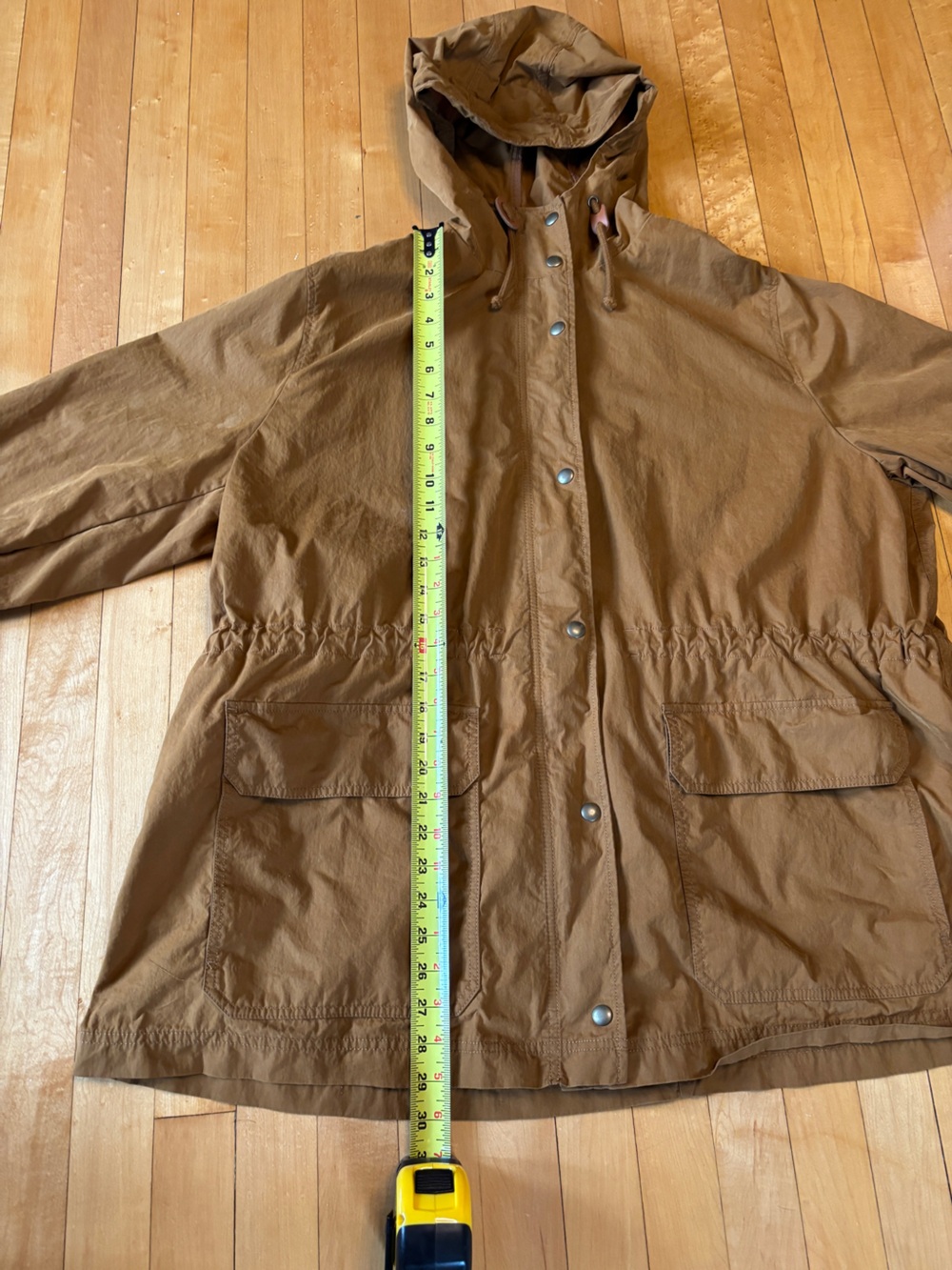 EUC Madewell Anorak Raincoat | Tan Brown Utility Rain Jacket | Women’s Plus 2X - Picture 9 of 16